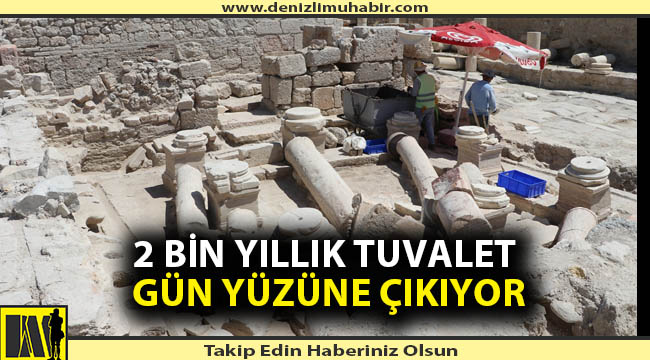 ANTİK TUVALET ORTAYA ÇIKARILIYOR
