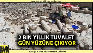 ANTİK TUVALET ORTAYA ÇIKARILIYOR