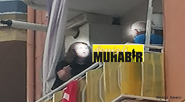 Babasını balkonda rehin aldı