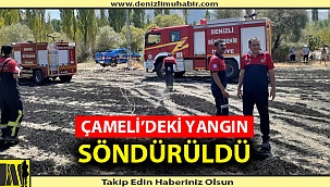 ÇAMELİ'DEKİ YANGIN SÖNDÜRÜLDÜ