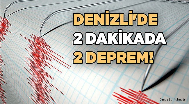 Denizli'de 2 dakikada 2 Deprem!