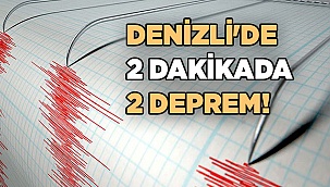 Denizli'de 2 dakikada 2 Deprem!