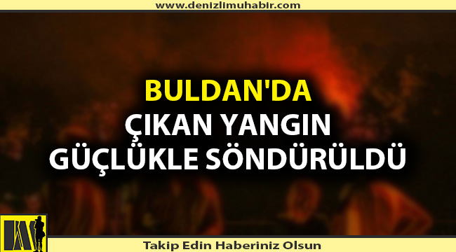 Denizli'de Çıkan Yangın Korkuttu