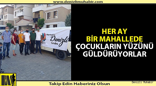 Denizli'de sosyal medyadan birleşip çocukları sevindirdiler