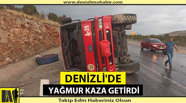 Denizli'de Tavas Kavşağı'nda Kaza