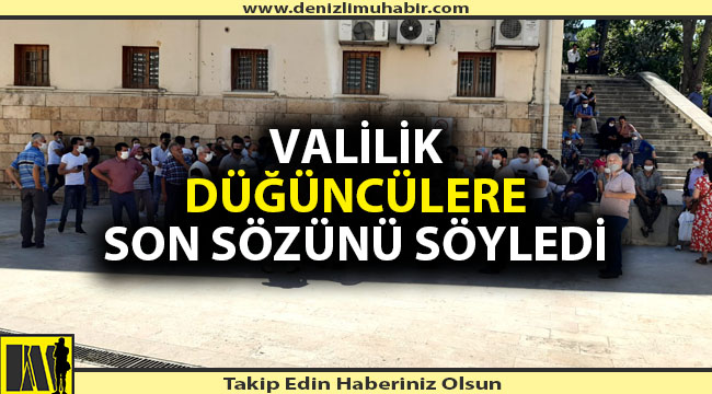Denizli'de valilik düğünler için son noktayı koydu