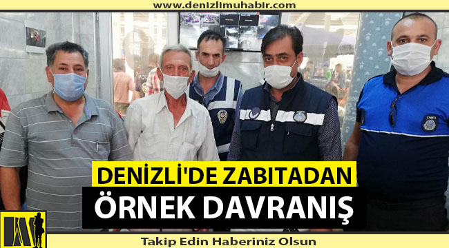Sarayköy Zabıtası Para Dolu Kayıp Çantayı Sahibine Teslim Etti