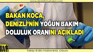 Bakan Koca, Denizli’nin yoğun bakım doluluk oranını açıklandı
