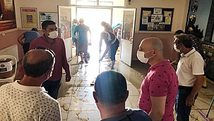 Başkan Özbaş, gün boyu sel mağdurlarının yanındaydı