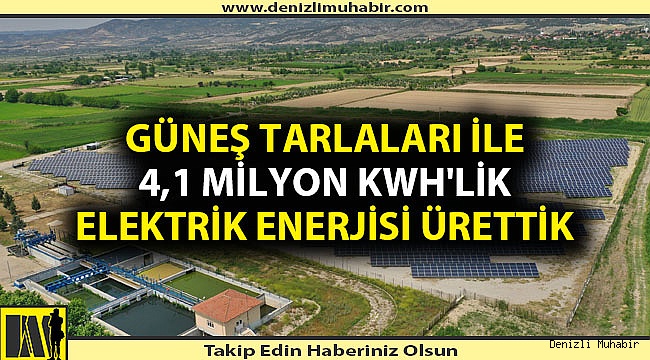 Başkan Zolan:  "Güneş tarlaları ile 4,1 milyon KWh'lik elektrik enerjisi ürettik"