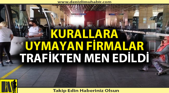 Denizli'de şehirlerarası otobüs firmalarına denetim