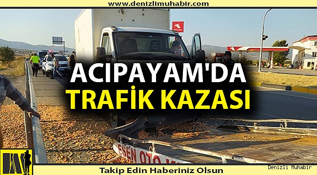 Denizli'de trafik kazası; 2 yaralı