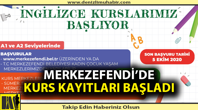 Merkezefendi’de kurs kayıtları başladı