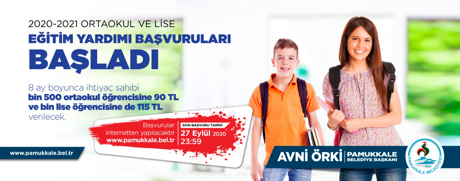 Pamukkale Belediyesi eğitim yardımı başvuruları başladı