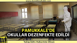Pamukkale’de okullar dezenfekte edildi