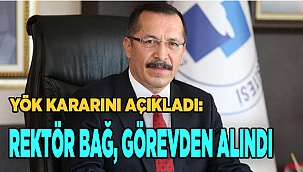 Rektör Bağ, görevden alındı