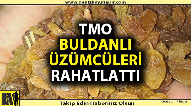 TMO Buldanlı üzümcüleri rahatlattı