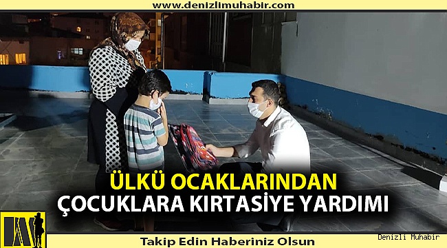 Türkmen çocuklara kırtasiye yardımı