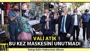 Vali Atik bu kez maskesini unutmadı