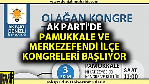 Ak Parti'de Pamukkale Ve Merkezefendi İlçe Kongreleri başlıyor