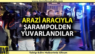 Denizli'de gezmeye çıkan 2 arkadaş şarampole yuvarlandı