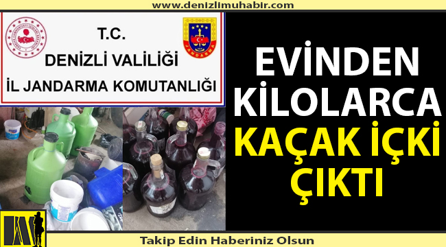 Denizli'de kaçak içki üreten şahsa operasyon