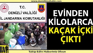 Denizli'de kaçak içki üreten şahsa operasyon