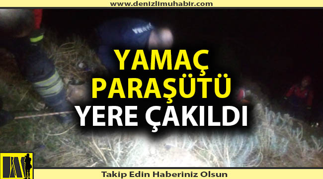 Denizli'de paraşüt kazası