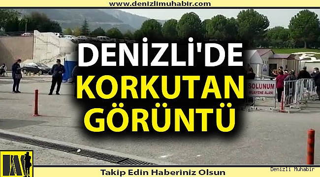 Denizli'deki test kuyruğu korkuttu