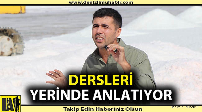 Denizlili öğretmen dağ tepe gezip ders anlatıyor