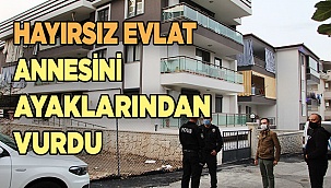 Hayırsız evlat annesini ayaklarından vurdu