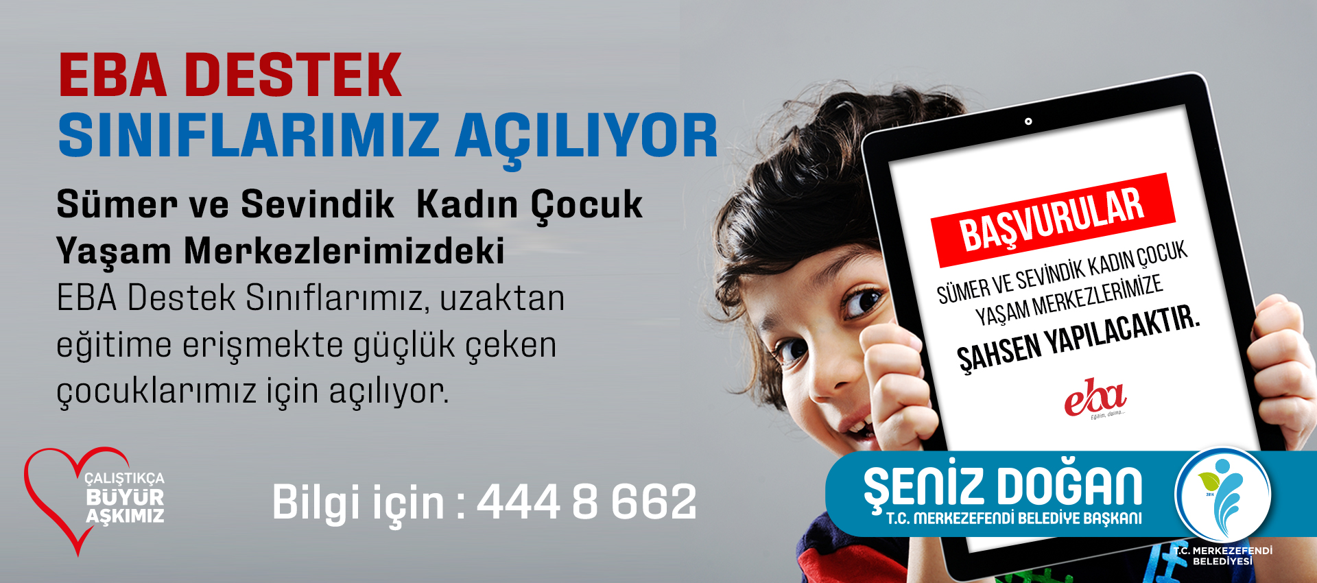 Merkezefendi Belediyesi EBA Destek Sınıfları açıyor