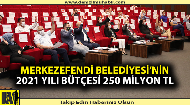 Merkezefendi Belediyesi’nin 2021 Yılı Bütçesi 250 Milyon TL