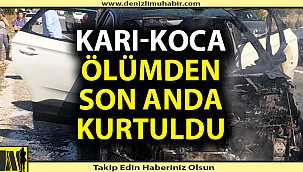 Sıfır araç alev alev yandı!