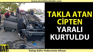 Takla atan cipten yaralı kurtuldu