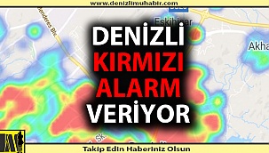 Denizli'de korona virüs haritası kıpkırmızı