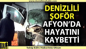 Denizlili şoför Afyon'da hayatını kaybetti