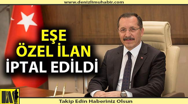 Eşe özel ilan iptal edildi