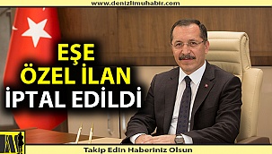 Eşe özel ilan iptal edildi