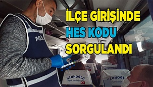 İlçe  giriş çıkışlarında araçlara HES kodu sorgulaması yapıldı