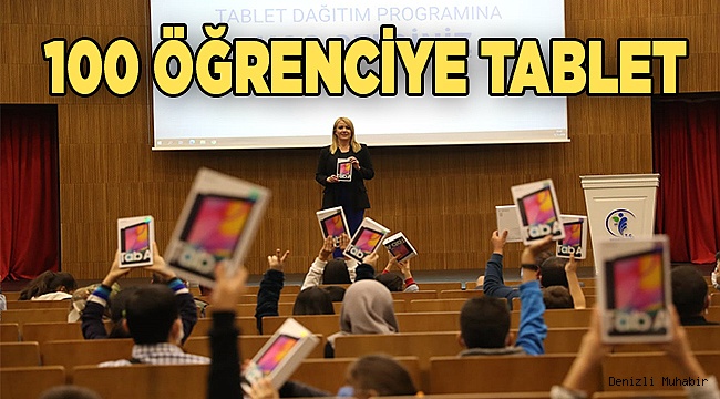 Merkezefendi Belediyesi'nden 100 öğrenciye tablet