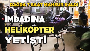7 saat mahsur kaldığı kayalıktan JAK timleri helikopterle kurtardı