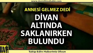 Baz istasyonu hırsızı divan altından çıktı