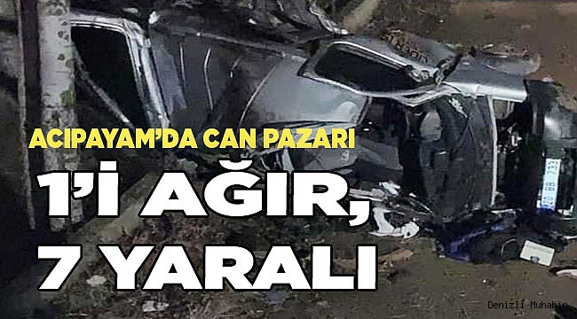 Denizli'de kazada 7 kişi yaralandı