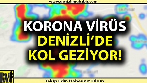 Denizli'de korona virüs kol geziyor
