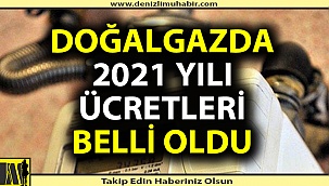 Doğalgaz 2021 yılı ücretleri belli oldu