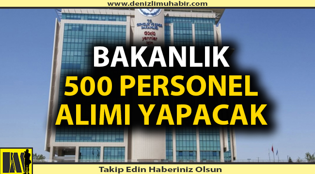 Gençlik ve Spor Bakanlığı 500 personel alacak
