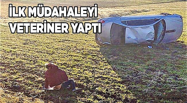 Kontrolden çıkan otomobil tarlaya uçtu: 1 ağır yaralı