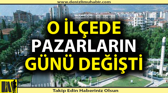 İLÇEDE PAZARLARIN GÜNLERİ DEĞİŞTİ