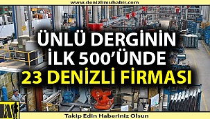 İlk 500'de Denizli'den 23 firma yer aldı